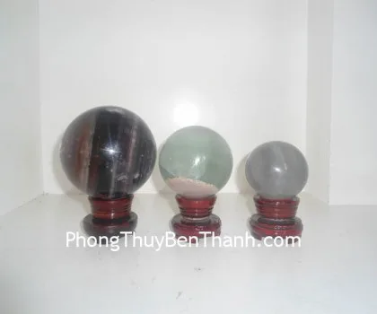 Quả cầu đá dạ quang xanh tím (đom đóm ) M186-S6-2630