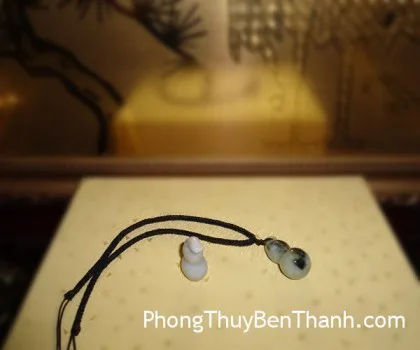 Hồ lô vàng kim, đế gỗ- Phước lộc FE232