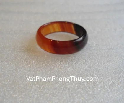 Nhẫn trơn mã não bản nhỏ S965