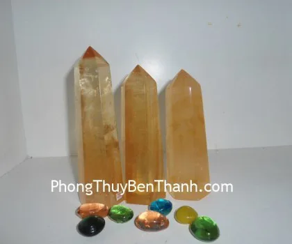 Trụ thạch anh vàng non GM053-S2-434