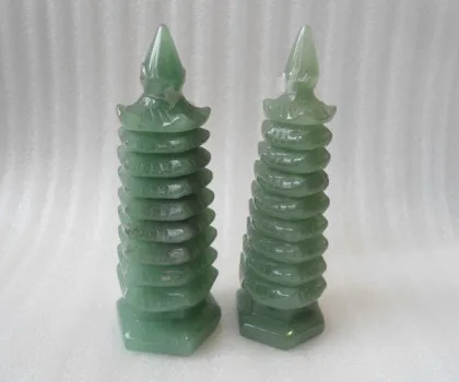 Tháp văn xương thạch anh hồng 7 tầng GM172