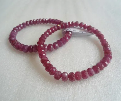 Vòng tay Ruby (hồng bảo hạt mài vát) S879-S5-11160