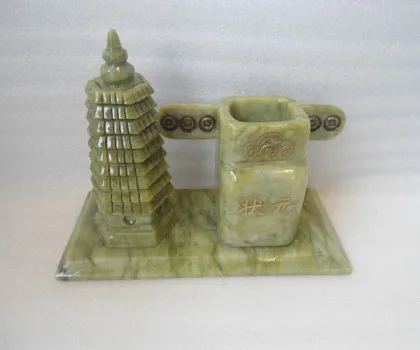Tháp lam ngọc + đựng bút- trạng nguyên HM134