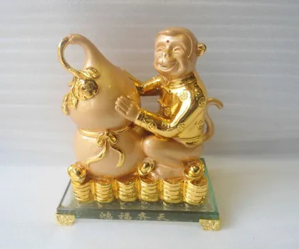 Khỉ thần tài cưỡi ngựa trên như ý- mã thượng phong hầu FK006M