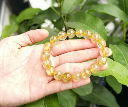 Chuỗi thạch anh tóc tiên vàng lớn (51.3g-16bi) S6114-s4-2822