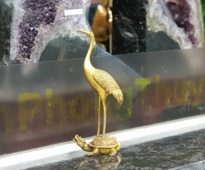 Tiên hạc trên lưng thần rùa đầu rồng đồng. FD285