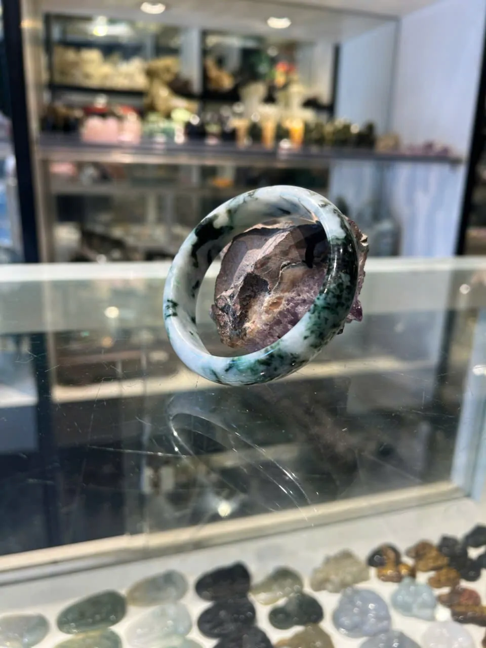 Vòng cẩm thạch vân nhạt A+++ GCN 0475 S6623-S4-22917