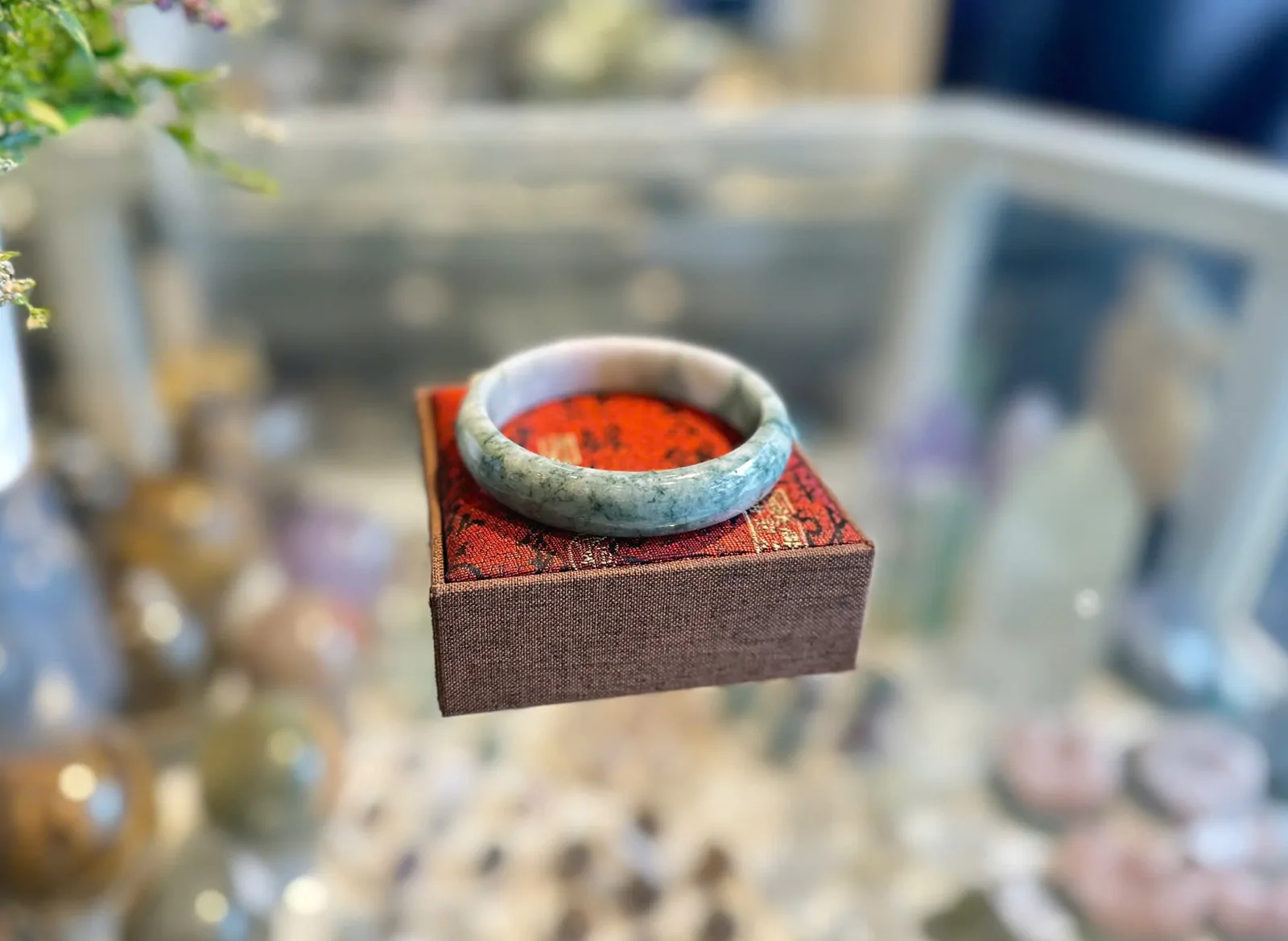 Vòng cẩm thạch bản dày vân xanh (76.33gr) GCN 07085 S6622-S3-16029