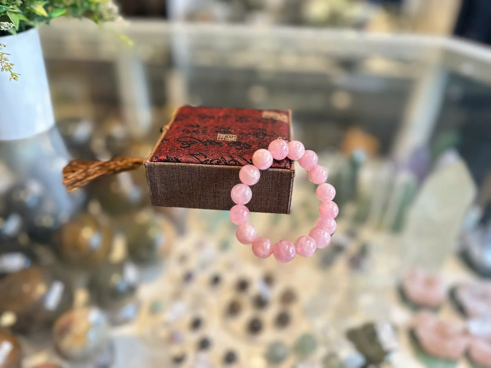 Chuỗi thạch anh hồng Madagascar A+++ (52.9g - 16 bi) S6379-S3-3650